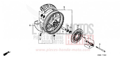ROUE AVANT NSR125R1 de 2001